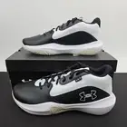 Under Armour Lockdown 7 Basketball Shoes Black White Men's Size 13 3028512-002