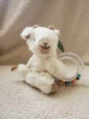 Bearington Collection Baby Goat Lil' lofty Shaker Plush Rattle - NWT