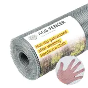 8inch x 25ft Hardware Cloth 1/4 inch Chicken Wire Fencing 23Ga, Hot Dipped Ga...