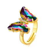 Stainless Steel Holy Butterfly Adjustable Ring