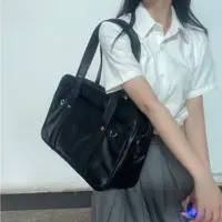 在飛比找蝦皮購物優惠-日本學生jk書包 高中生女單肩手提PU制服包 耐磨防水COS