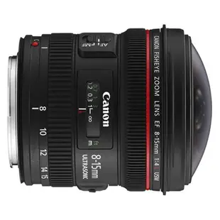 Canon EF 8-15mm f/4L fisheye USM 鏡頭*(平輸)-v促銷~送強力大吹球清潔組+專用拭鏡筆