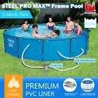 Bestway 3.66M Above Ground Swimming Pool Metal Frame Pools Family w/ Filter Pump