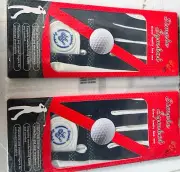 TWO (2) Simple Symbol RIGHT Hand Golf Golfing Gloves White inside/Navy outside