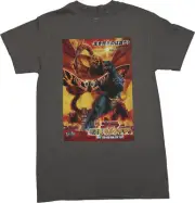 Godzilla New Adult T-Shirt - Mothra and King Ghidcrah Kanji Poster