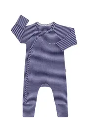 [Bonds] Bonds Newbies Wide Needle Rib Coverall in Stripe Xvh Size: Premature Premature Stripe Xvh