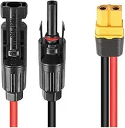xioaue Solar Cable Solar to XT60 12AWG Charge Extension Cable Solar Panel Connector to XT60 Connector for Solar Generator F