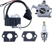 Carby Carburetor Ignition Coil Module Wires Kit for for STI/HL MS180 MS170 018 017 Chainsaw Parts for Za/ma Carb