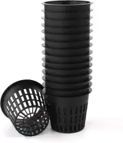 HAZOULEN Garden Plastic Net Cups Pots Fits in 3 Inch Holes for Hydroponics 90 PC