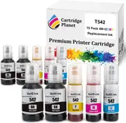 10 Pack (4BK,2C,2M,2Y) Compatible Ink for Epson T542 for Epson EcoTank Pro ET-16600 EcoTank Pro ET-5800