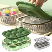 Whit Ice Cube Tray with Easy Release Bottom for Making Large Ice Balls