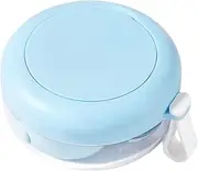 AIMALL Denture Soaking Box - 1.96x3.74 Inch Watertight Braces Storage Container, Travel-Friendly with Food-Grade Material, Modern Blue Design