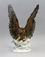 9942494 Porcelain Figurine Bird Eagle Wagner & Apel H31cm