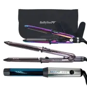 BaBylissPro Prima3000 1¼" Flat Iron + 1" Curling Wand + Prima2000 3/4" Mini Flat