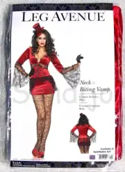 Neck Biting Vamp Vampire Costume, Style 83939, Adult Women's Size M