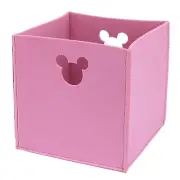 Disney Felt Die Cut Minnie Mouse Storage Bin, Pink - 10" x 10"