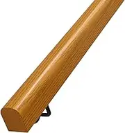 Wall Mounted Hand Railings for Indoor Stairs Solid Wood Staircase Handrails Banister for Home Bathroom Corridor Decking Grab Rail with Stainless Steel Brackets(14ft/420cm)
