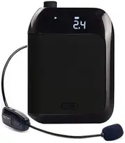 Wireless Voice Amplifier with Headset ，Personal Voice Speaker, Rechargeable Mini Pa System, Bluetooth 4.2, Portable Microphone with Speaker for Teacher, Outdoors, etc(Black)