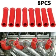 8Pcs 2500° Spark Plug Wire Boots Protectors Sleeve Heat Shield Cover Universal (for: Honda)