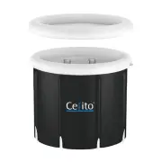 Portable Ice Bath Tub 70X80Cm Inflatable Folding Bathtub Spa Massage