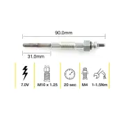 Tridon Glow Plug for Toyota Hilux LN56 LN6 LN65 N30 N40 N50 N60 2.2L 2.4L