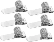 DOITOOL 6pcs Multifunctional Metal Pen Holder Spring Clip Back Buckle for Notebook Office