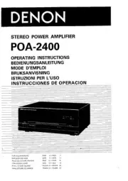 Denon POA-2400 Amplifier Owners Manual
