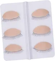 6x Replacement Eyelids False Eyelashes Extension Eyelids Removable Spare Parts Makeup for Mannequin Head Portable False Eyelashes Extension, color 2