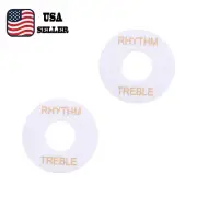 2x Guitar Toggle Switch Ring Plate Standard Size For Gibson EPI LP SG White/G