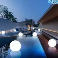 在飛比找露天拍賣優惠-LED水上漂浮球燈 酒店泳池水池燈庭院花園景觀水中燈發光球形