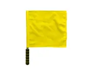 Sports Referee Flags With Metal Pole Foam Red Stainless Steel Hand Signal Flag Track And Field Sports Training Flag Athletic Competition Flag-Yellow