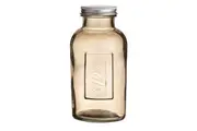 Ladelle Eco Recycled Rustico 500ml Storage Glass Bottle Container w Lid Smoke