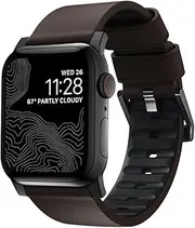 Nomad Hard Leather Pro Active Band for Apple Watch, Black/Brown, 41 mm