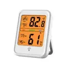 Digital LCD White Thermometer Hygrometer Room Humidity Meter Magnetic Backlit n