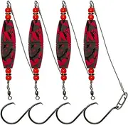 4pcs Catfish Float Rigs Fishing Bobbers Popping Corks Catfishing Equipment Red Black