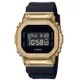 【CASIO 卡西歐】 G-SHOCK 黑金時尚 高調奢華 金屬錶殼 經典方型 GM-5600G-9_43.2mm