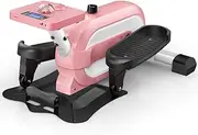 Seated Under-Desk Elliptical with Adjustable Resistance,Mini Fitness Stair Stepper with Bluetooth Audio,Cardio Training
