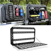 Rear Window Storage Table Molle Panel Flank Kit Rear Foldable Window Shelf for Ford Bronco
