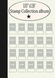 Old school style Stamp collection album: designed only for 0.87''x0.98'' postage stamps. Hardcover: Remember that hobby Your grandparents did?