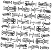 LIFKOME 40pcs Metal Expansion Screws Nuts for Concrete Wall Screw Anchors Metal Anchor Set