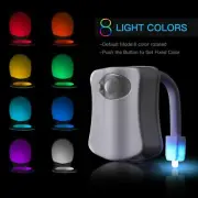 1~3PCS Toilet Bowl 8 Colors LED Night Light Motion Activated Seat Sensor Lamp