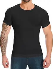 [Daytain] Mens Compression Shirt Slimming Body Shaper Shapewear Tummy Control Tank Top Workout Vest Gynecomastia Undershirt