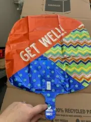 Get Well Foil Balloon Multi-Pattern Foil Balloon New!