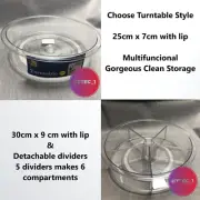 SPINNING TRAY TURNTABLE ART CRAFT STORAGE ORGANISER LAZY SUSAN 2 SIZES