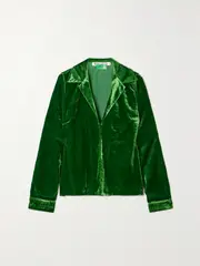 [BERNADETTE] BERNADETTE - Bill Velvet Shirt - Green - FR 36 FR 36 Green