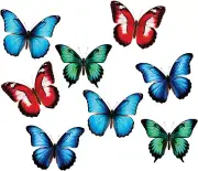 8 Large Butterfly Window Clings for Glass Windows and Doors | Window Decals for