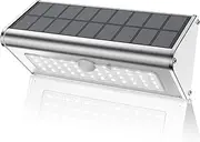 Super Bright Solar Lights Outdoor Water Proof 46 LED 1100 Lumens 4500mAh Wireless Infrared Motion Sensor Lights Aluminum Metal Housing Security for Yard Driveway Wall Lights 1 Pack (Upgrade 2018)