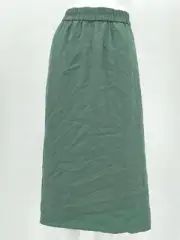 Eileen Fisher Skirt Lightweight Pull On Knee Length Green Sz M NEW NWT N152