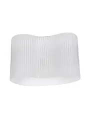 Aubrey 2 Light Flush Mount in White with Opal Ribbed Glass
