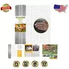 Corrosion-Resistant Chicken Wire 1/2 Inch - 24in x 50ft Roll for Heavy-Duty Use